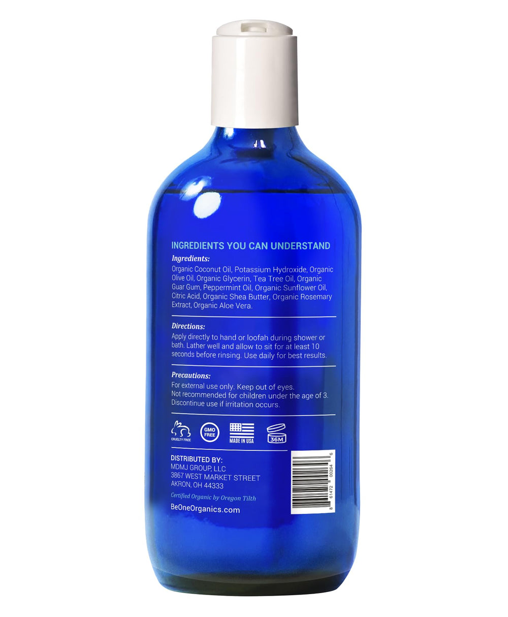 Foamy lather from Be-One Tea Tree Body Wash during shower