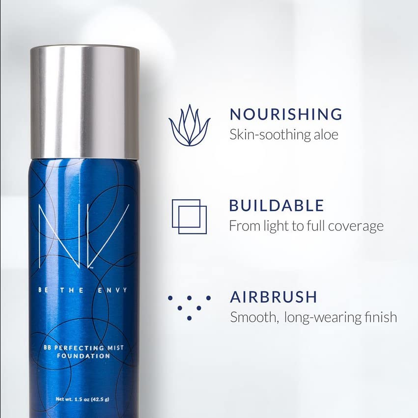 BE THE ENVY NV application close-up demonstrates even tone with seamless blending