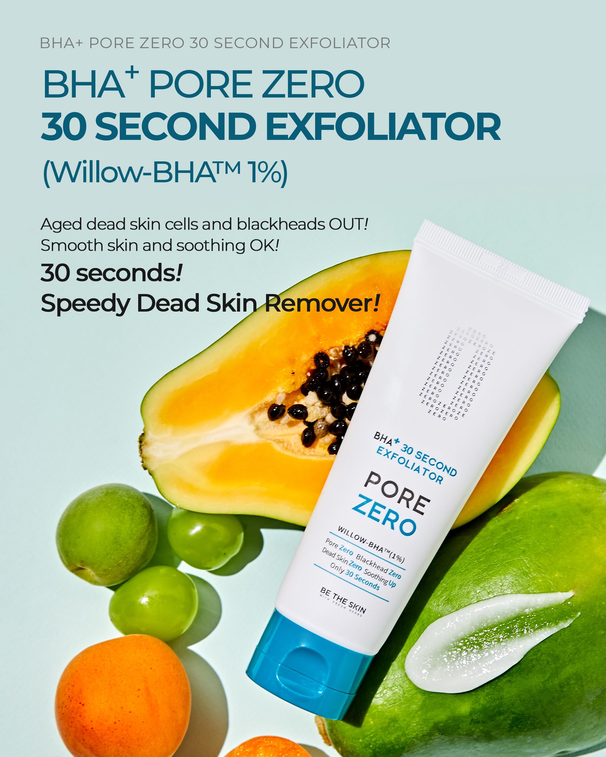 BE THE SKIN BHA+ Pore Zero gel close-up shows texture.