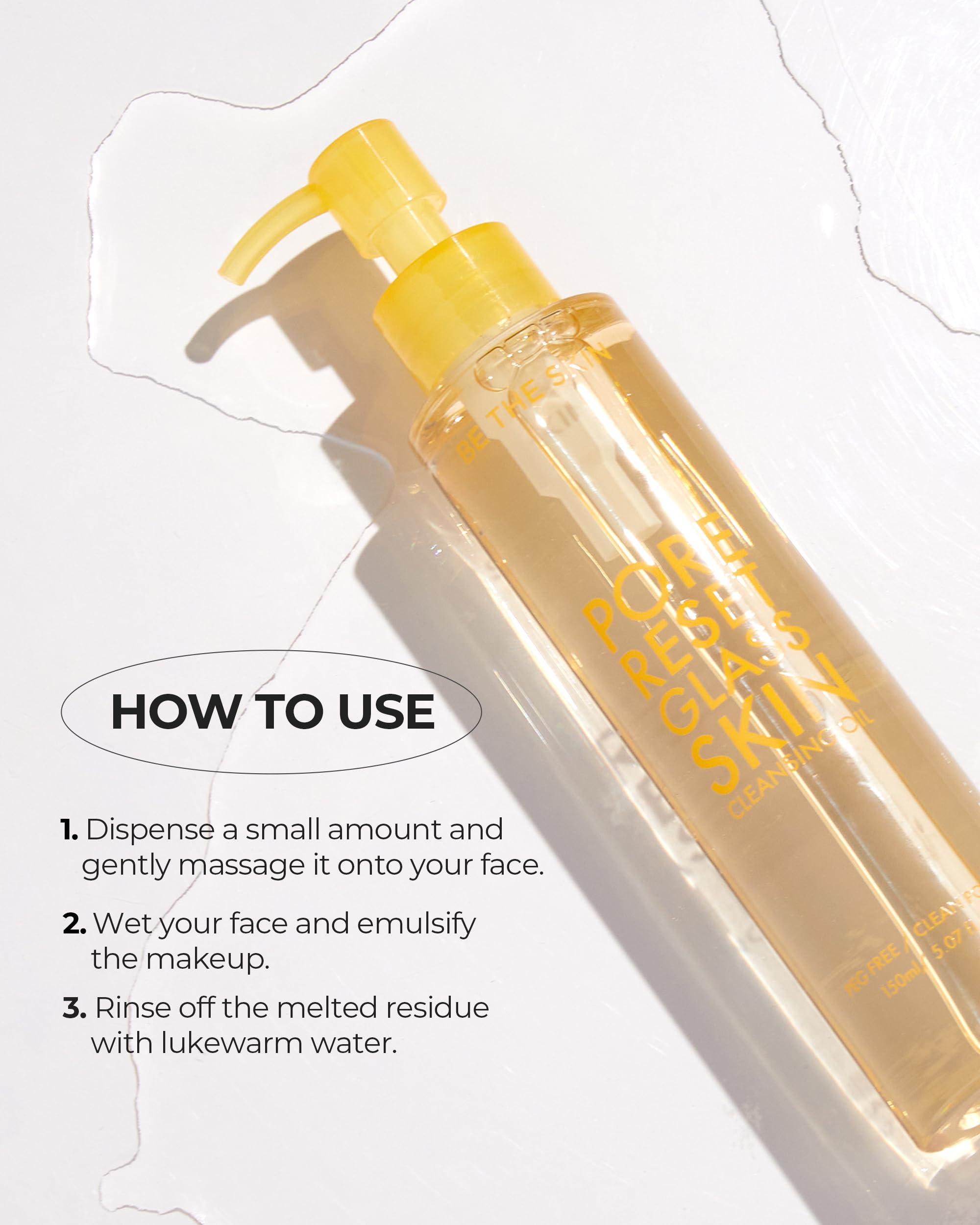 BE THE SKIN Pore Reset rinse removes makeup while leaving a soft feel.