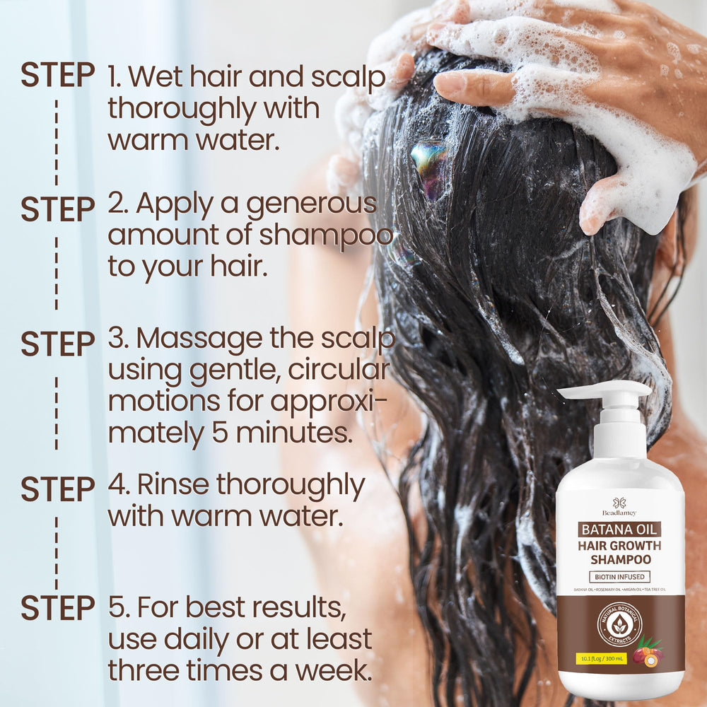 Beadlamey Root Activator Batana Oil Shampoo natural ingredients focus and benefits