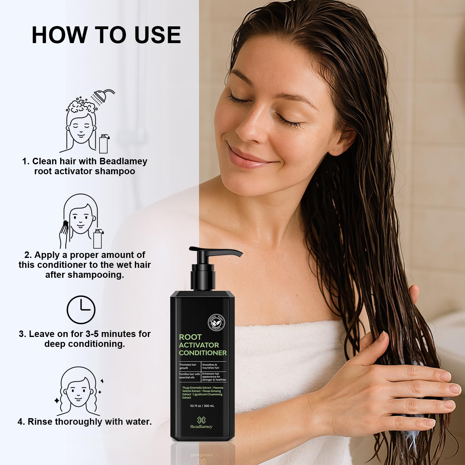 Beadlamey conditioner suited for both men and women.