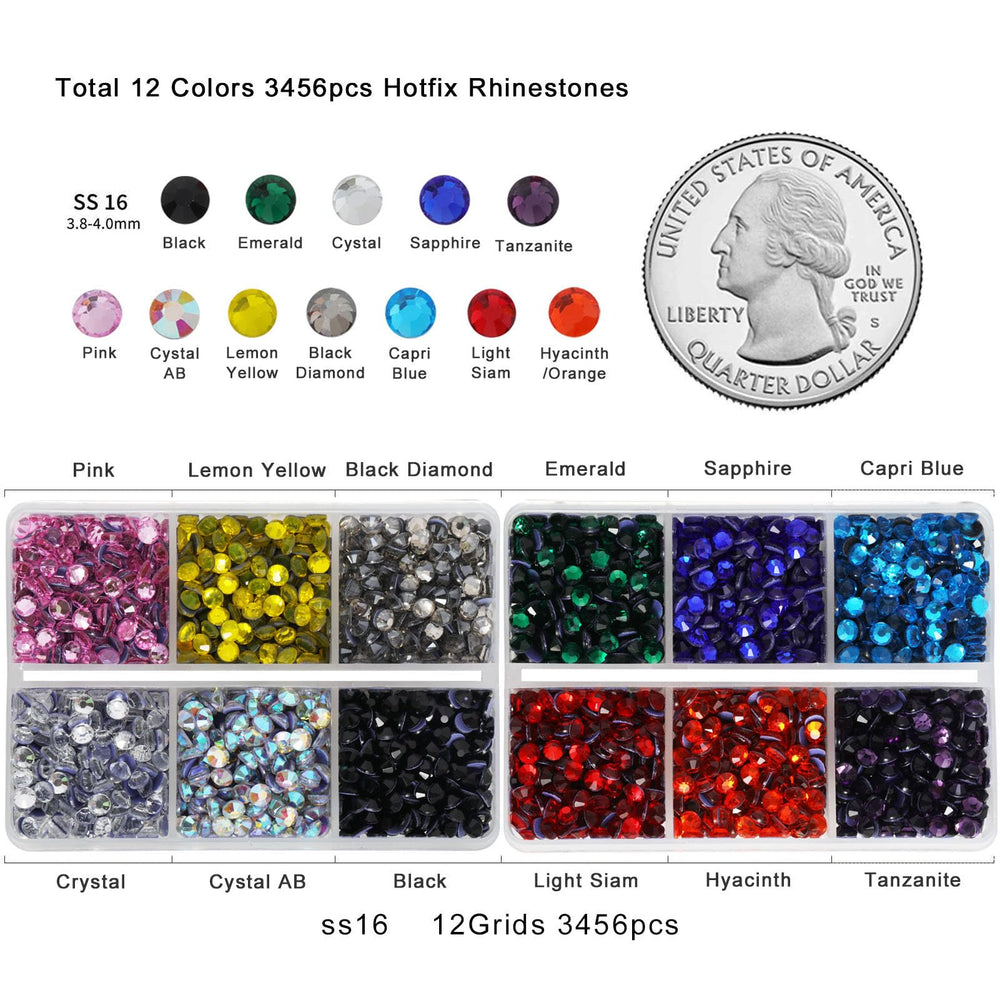 BEADSLAND 12-color rhinestones range for versatile decoration ideas.