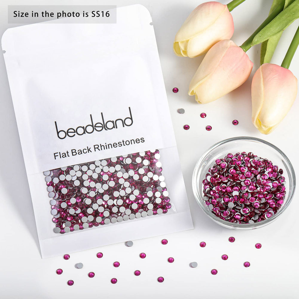 Beadsland rhinestones for crafts and DIY with glue attachment.