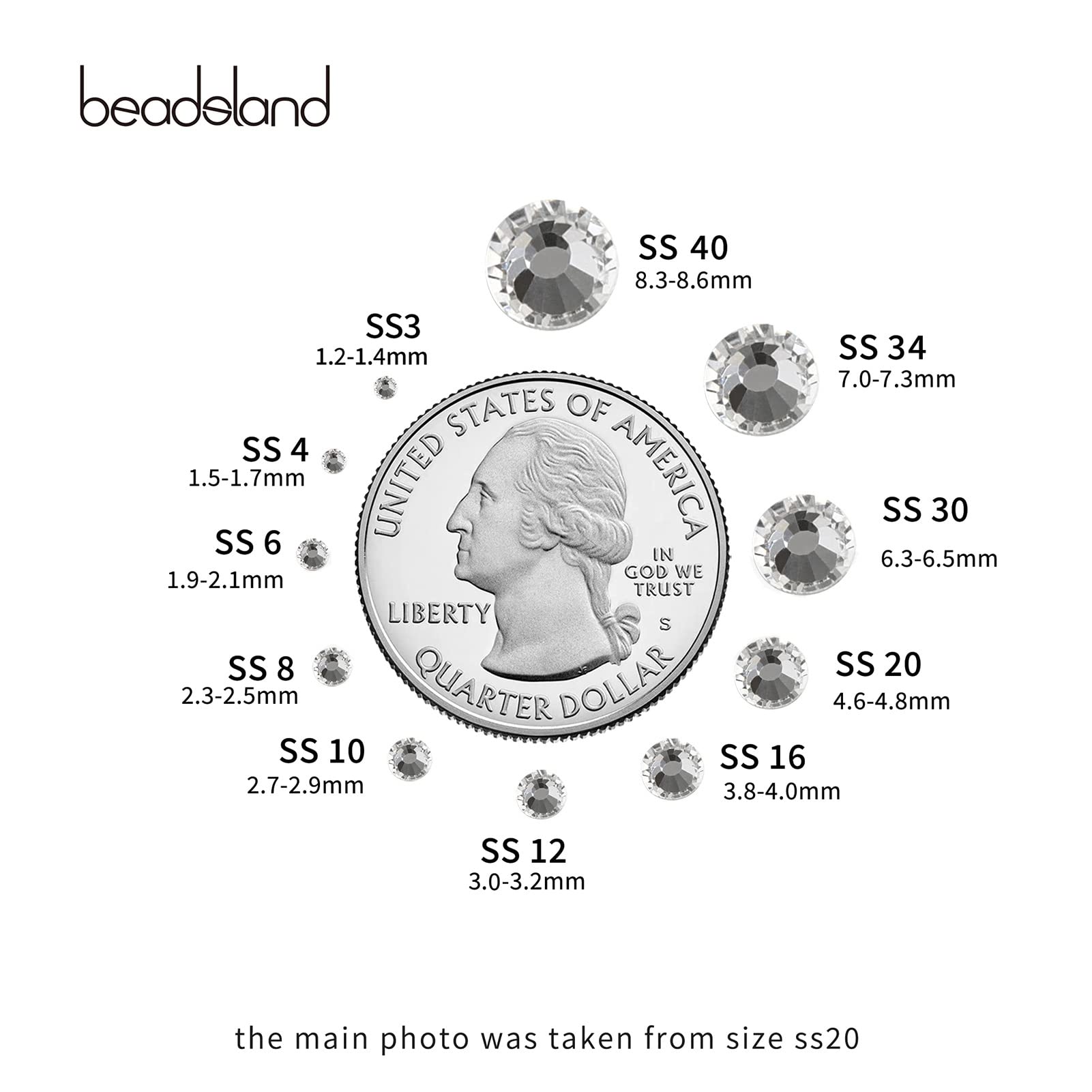 Beadsland craft rhinestones decorate clothes, bags, and accessories with a subtle sparkle.