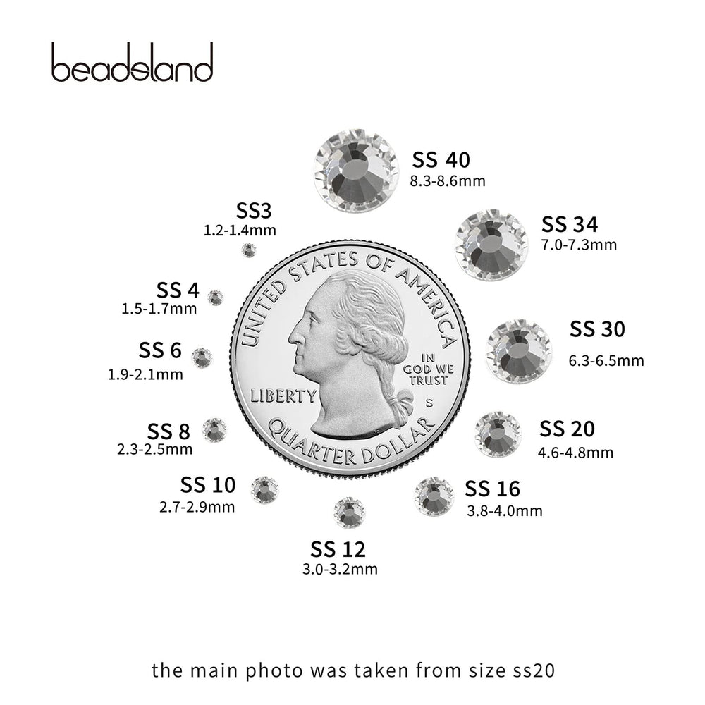 Beadsland craft rhinestones decorate clothes, bags, and accessories with a subtle sparkle.