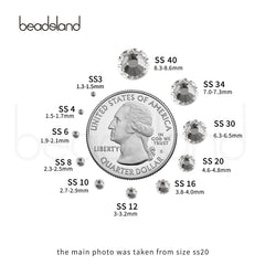 Beadsland crystal rhinestones used on crafts and accessories for versatile embellishment.