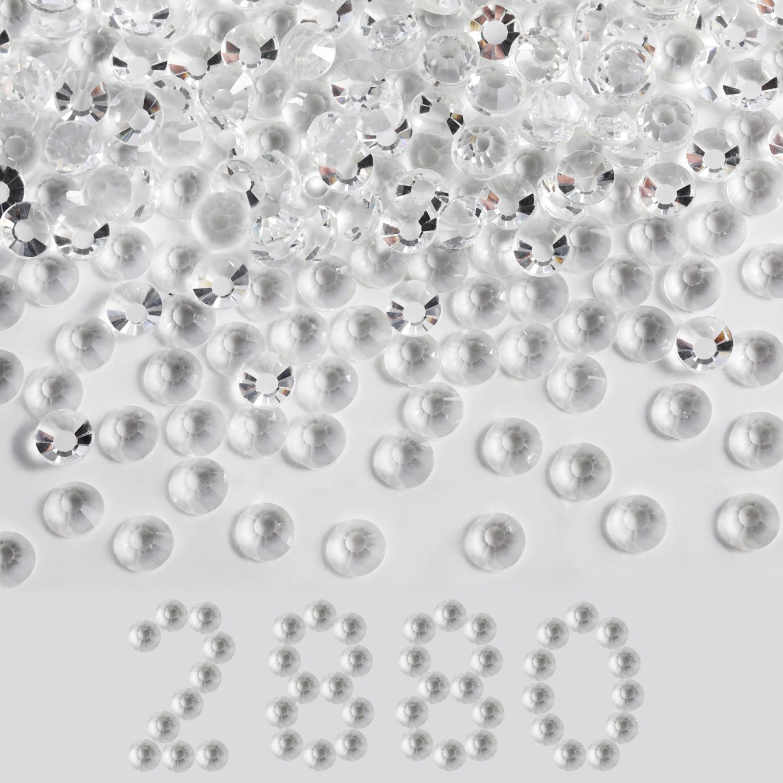 Beadsland flatback rhinestones bulk crystal sparkle for nails and crafts