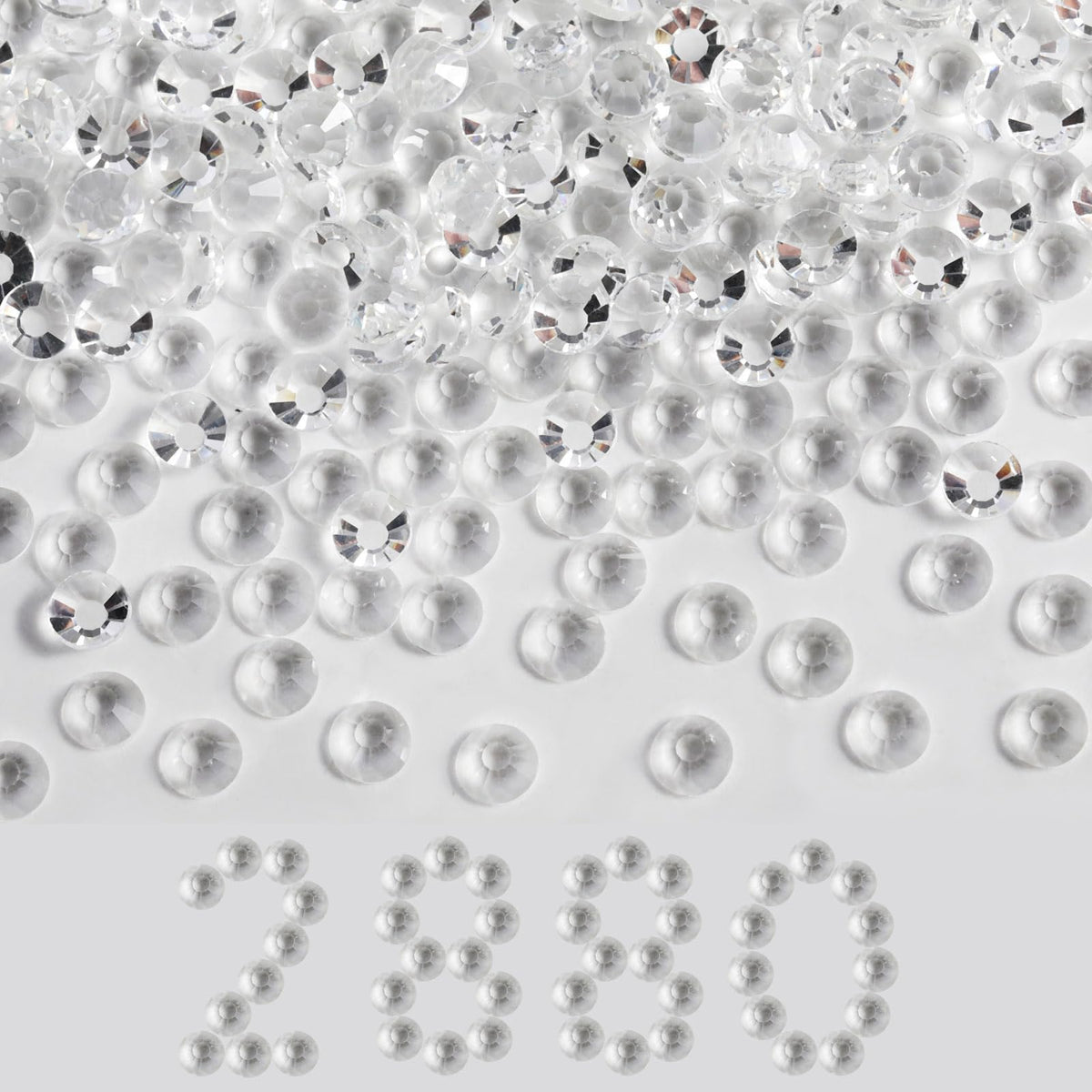 Beadsland flatback rhinestones bulk crystal sparkle for nails and crafts