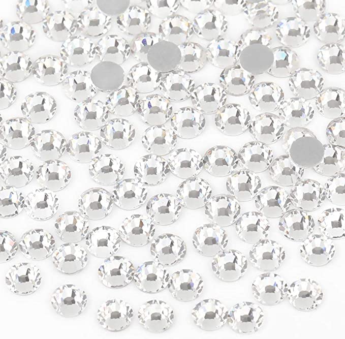 Beadsland flatback rhinestones clear SS20 4.6-4.8mm for easy glue-on embellishments.