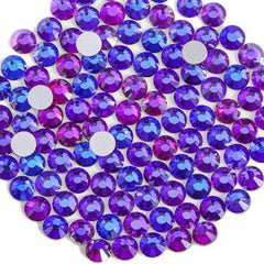 BEADSLAND flat-back rhinestones in purple velvet, ideal for glue-on crafts