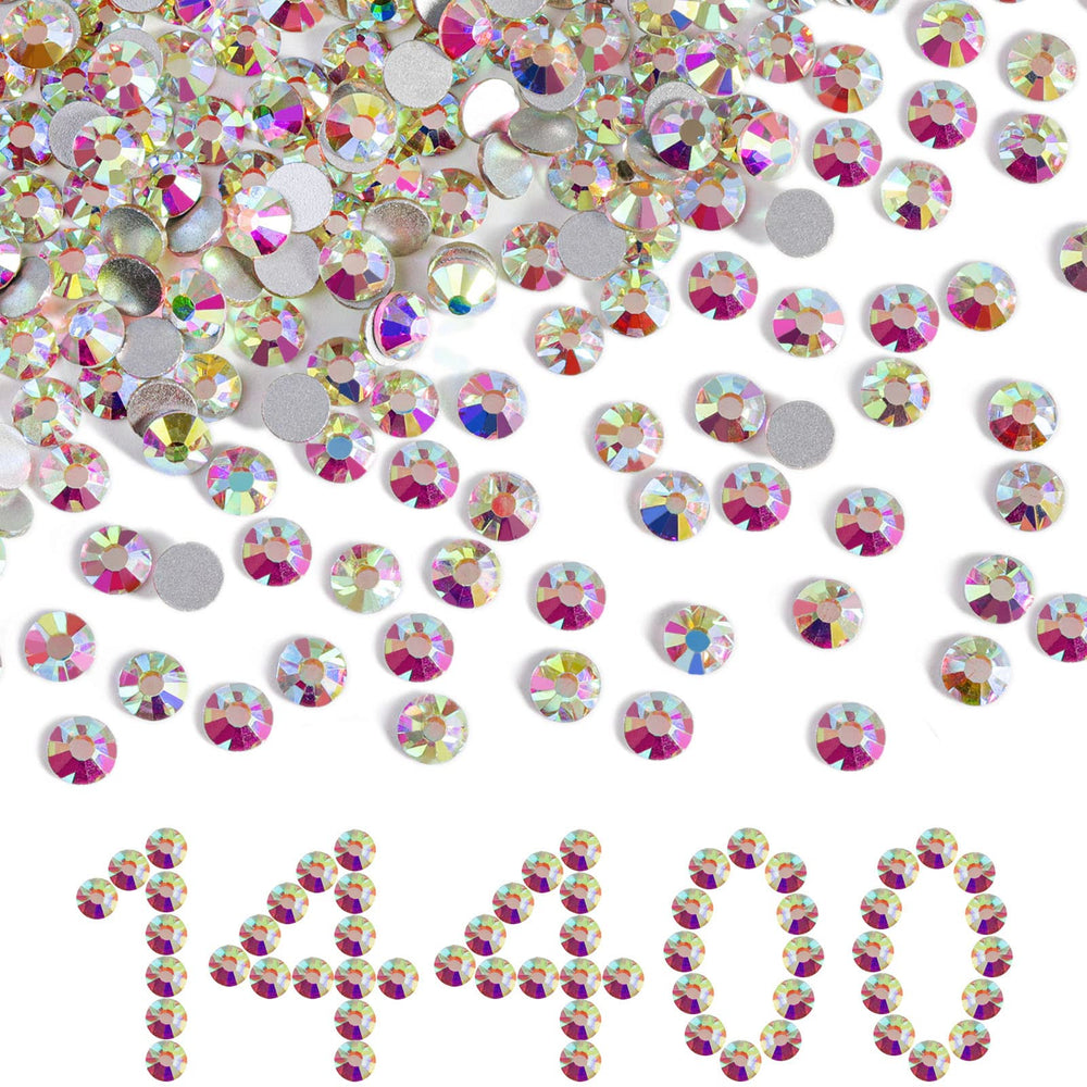 Beadsland flatback rhinestones SS12 display highlights vibrant sparkle for DIY crafts.