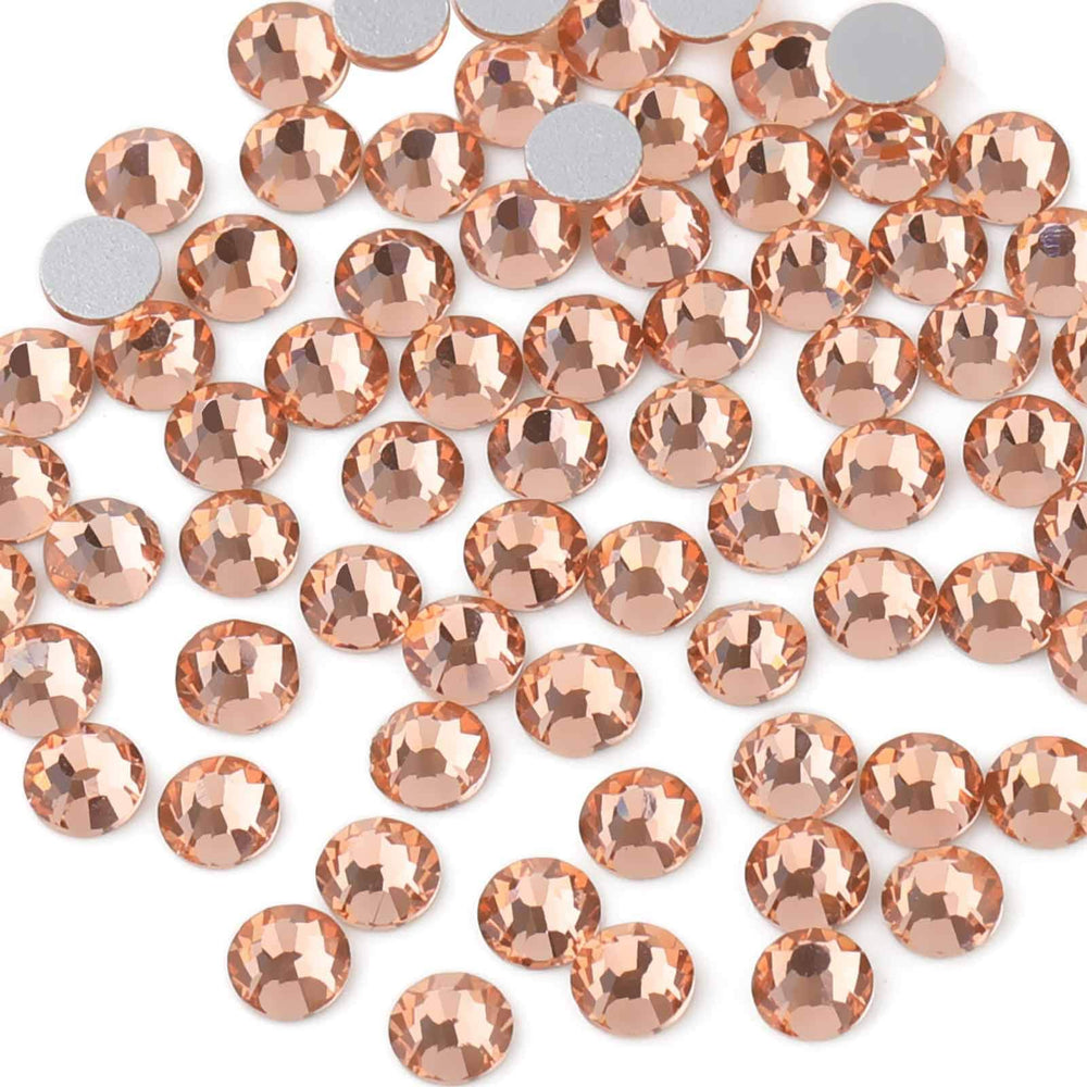 BEADSLAND glass rhinestones closeup shows precise cuts and shine