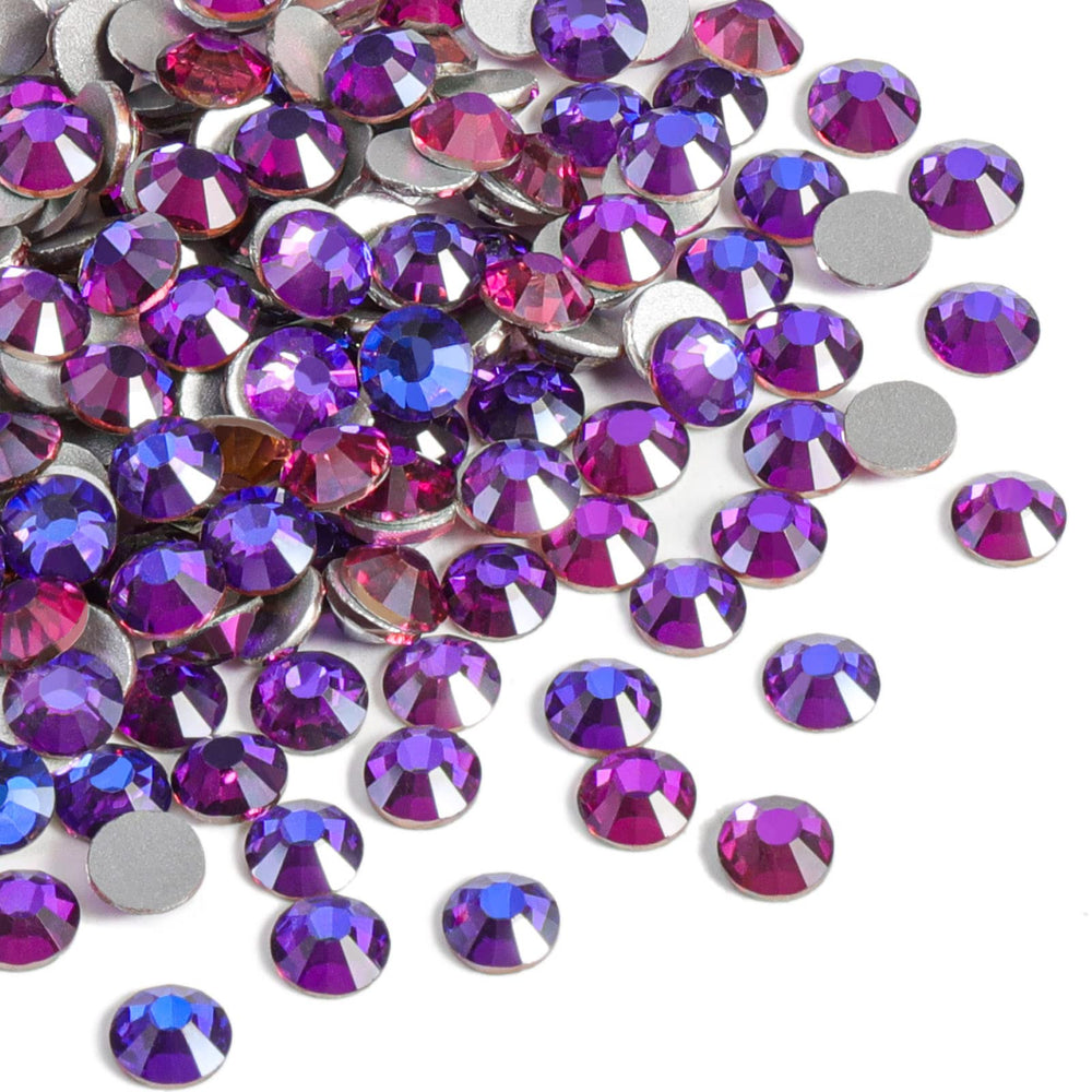 BEADSLAND glass rhinestones SS20 Purple Velvet close-up for nails and crafts