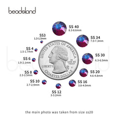 BEADSLAND blue volcano gems for clothes, bags, and accessories decoration