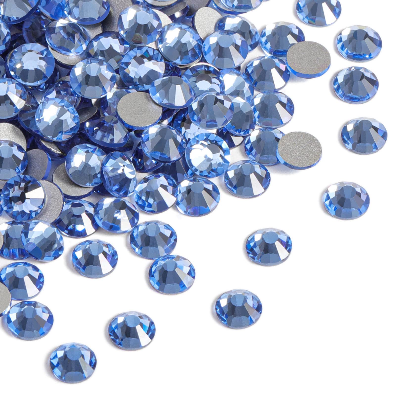 Beadsland light blue flatback rhinestones for nail art and fabric embellishment