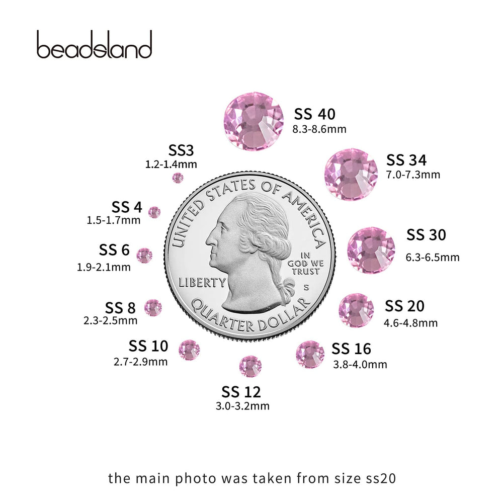 Beadsland flatback rhinestones ideal for nail art and crafts with glue.