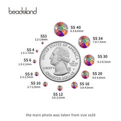Beadsland 2880-pack rhinestones add iridescent sparkle to DIY crafts