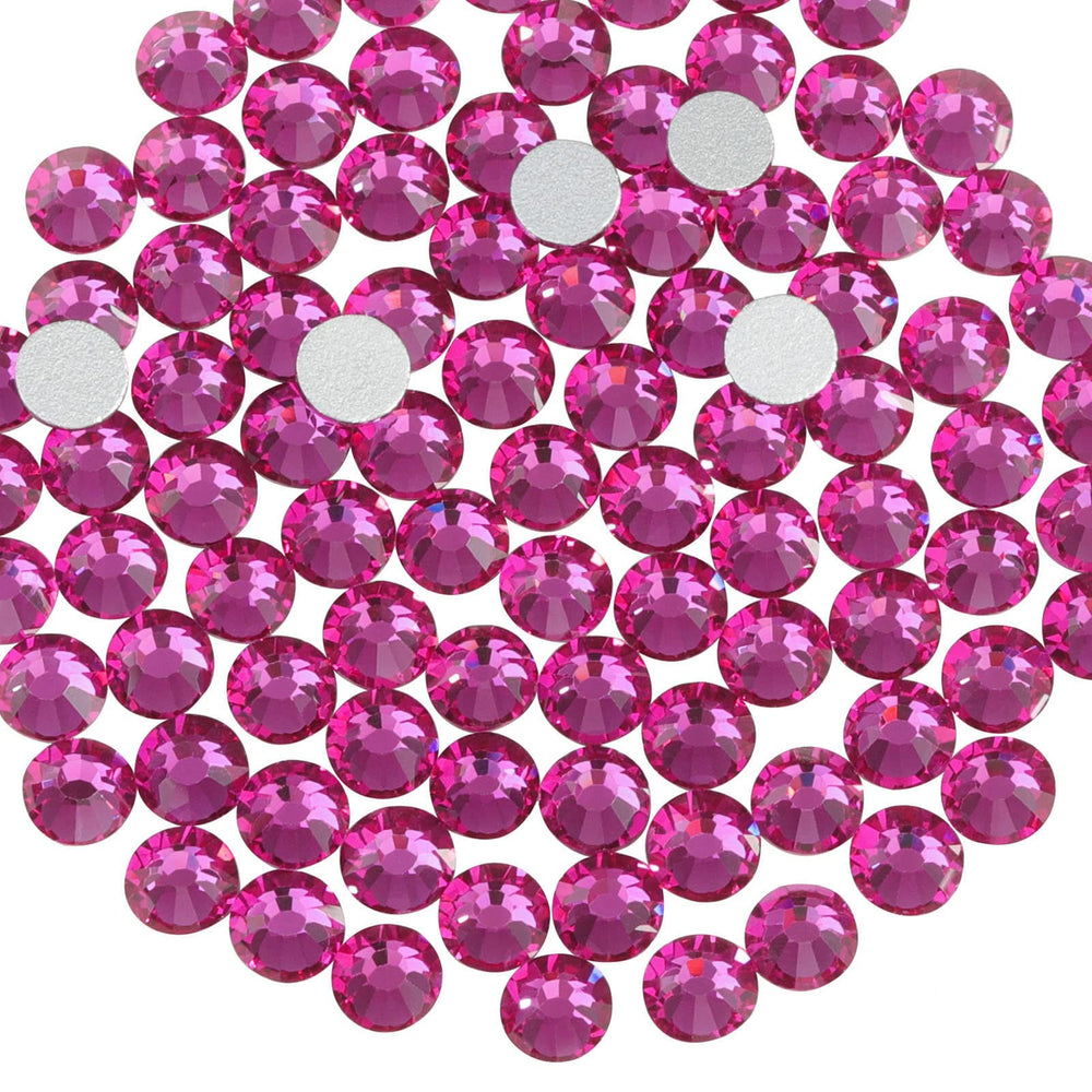 Beadsland fuchsia SS16 rhinestones with 3.8-4.0mm size for clothing embellishments.