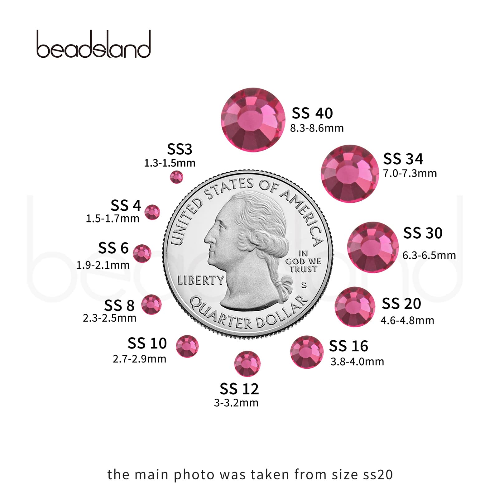 BEADSLAND SS16 flatback crystals perfect for phone cases and accessories.