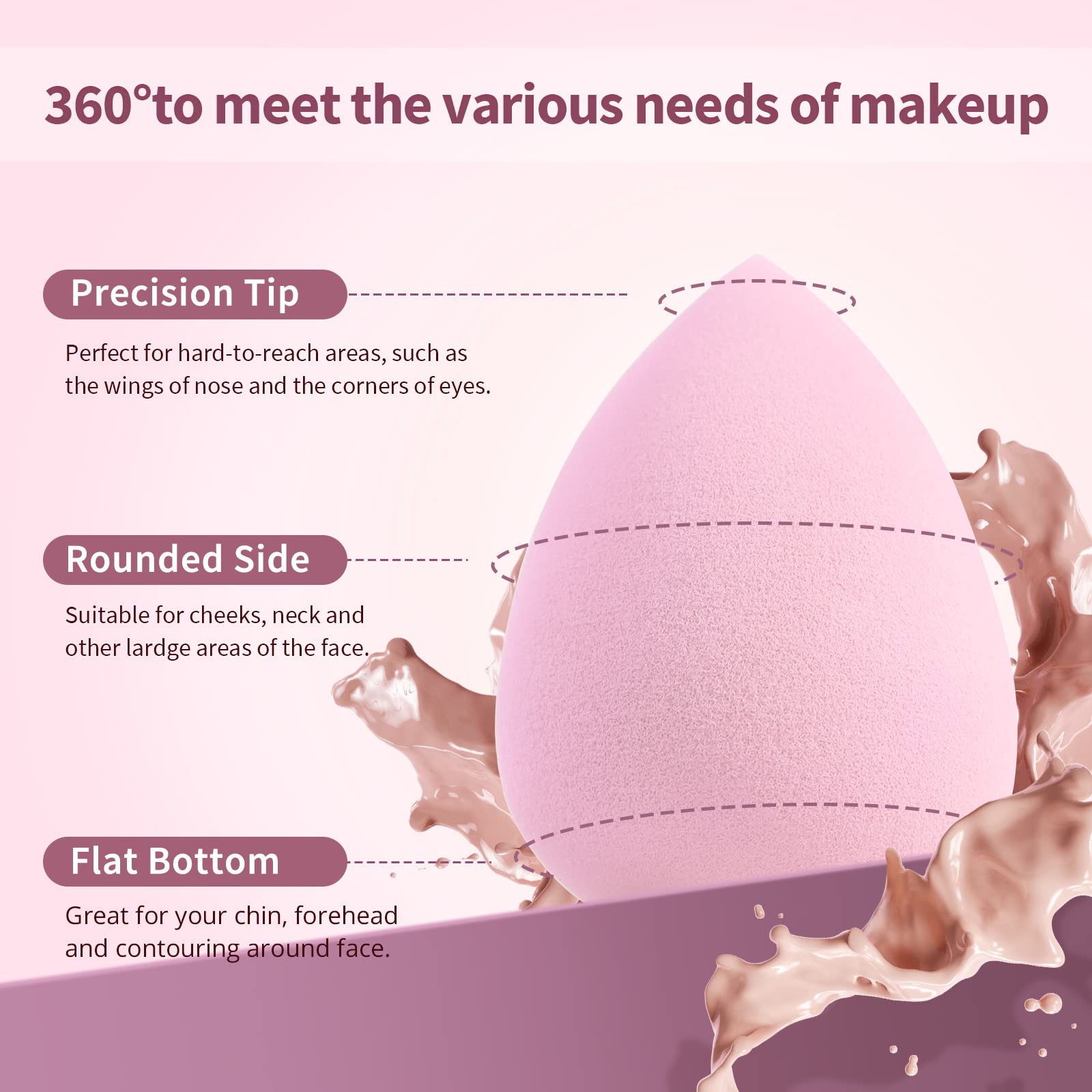 Multi-color BEAKEY Boun Boun sponges set differentiates products in routine.