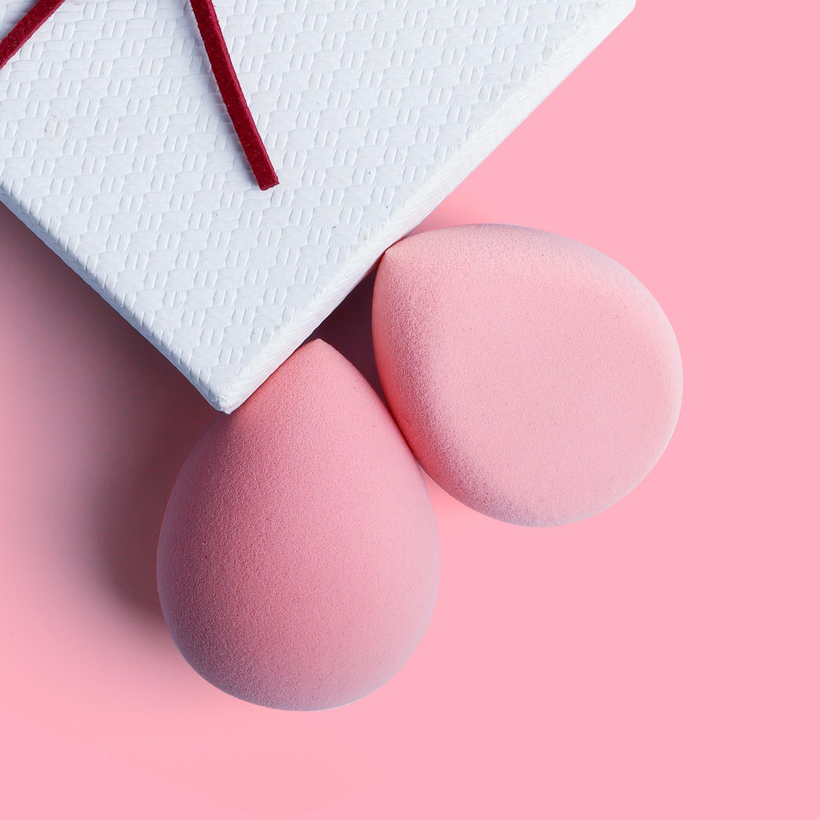 BEAKEY pink flat duo sponge complements daily makeup routines