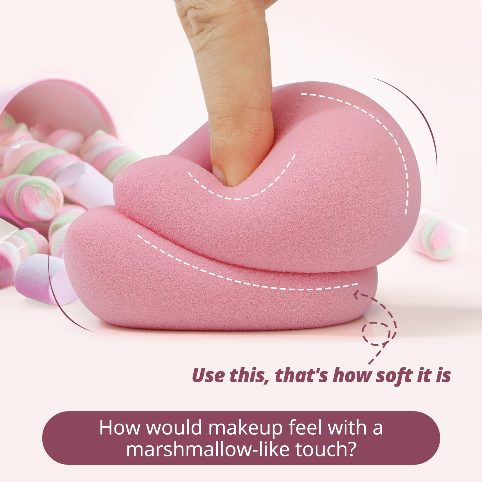 BEAKEY latex-free makeup sponge gentle on sensitive skin for even coverage