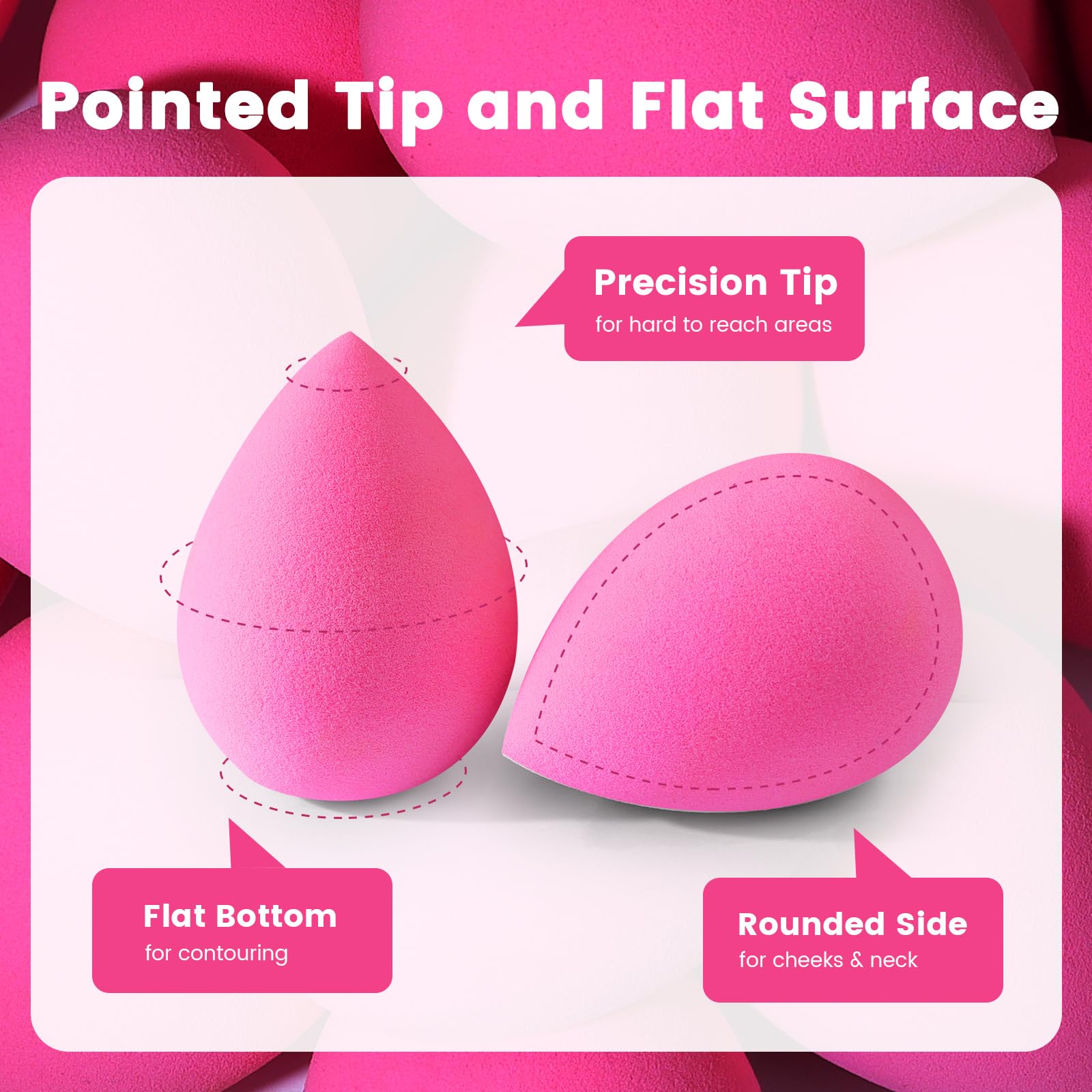 BEAKEY close-up texture shows plush pores for even distribution