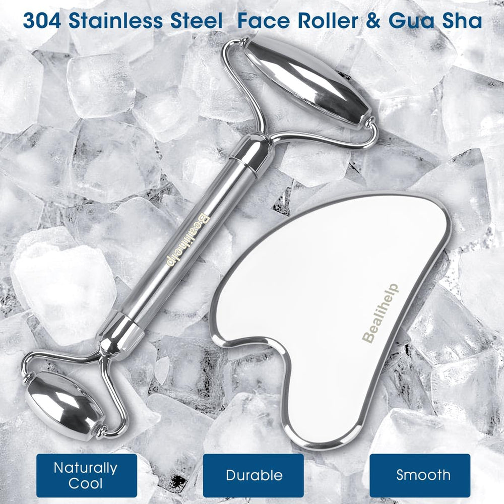 Bealihelp stainless gua sha tool for facial contouring and smooth massage.