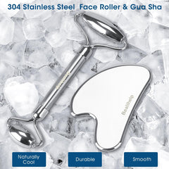 Bealihelp stainless gua sha tool for facial contouring and smooth massage.