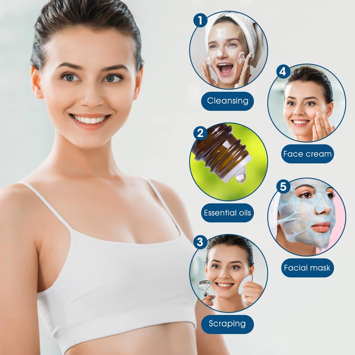 Bealihelp neck massage gua sha for a toned jawline.