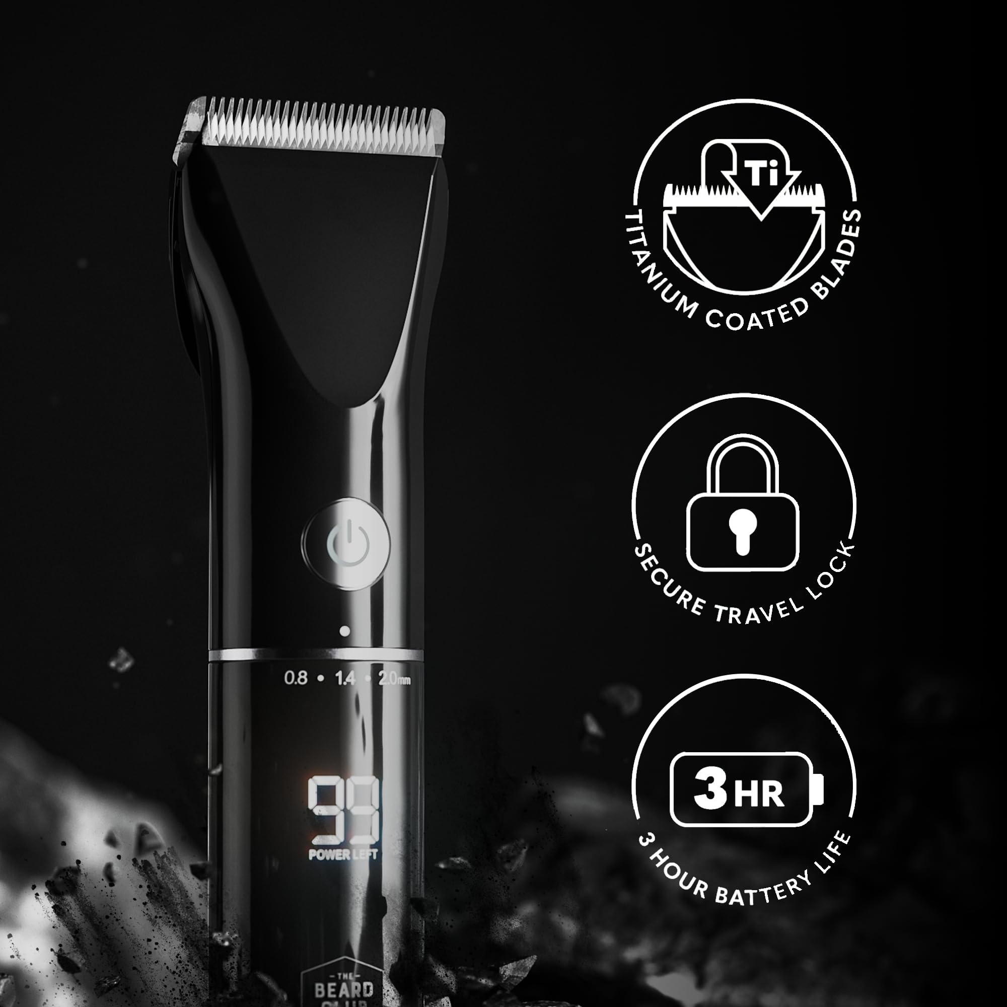 The Beard Club brush detangles and distributes oils for a polished look.