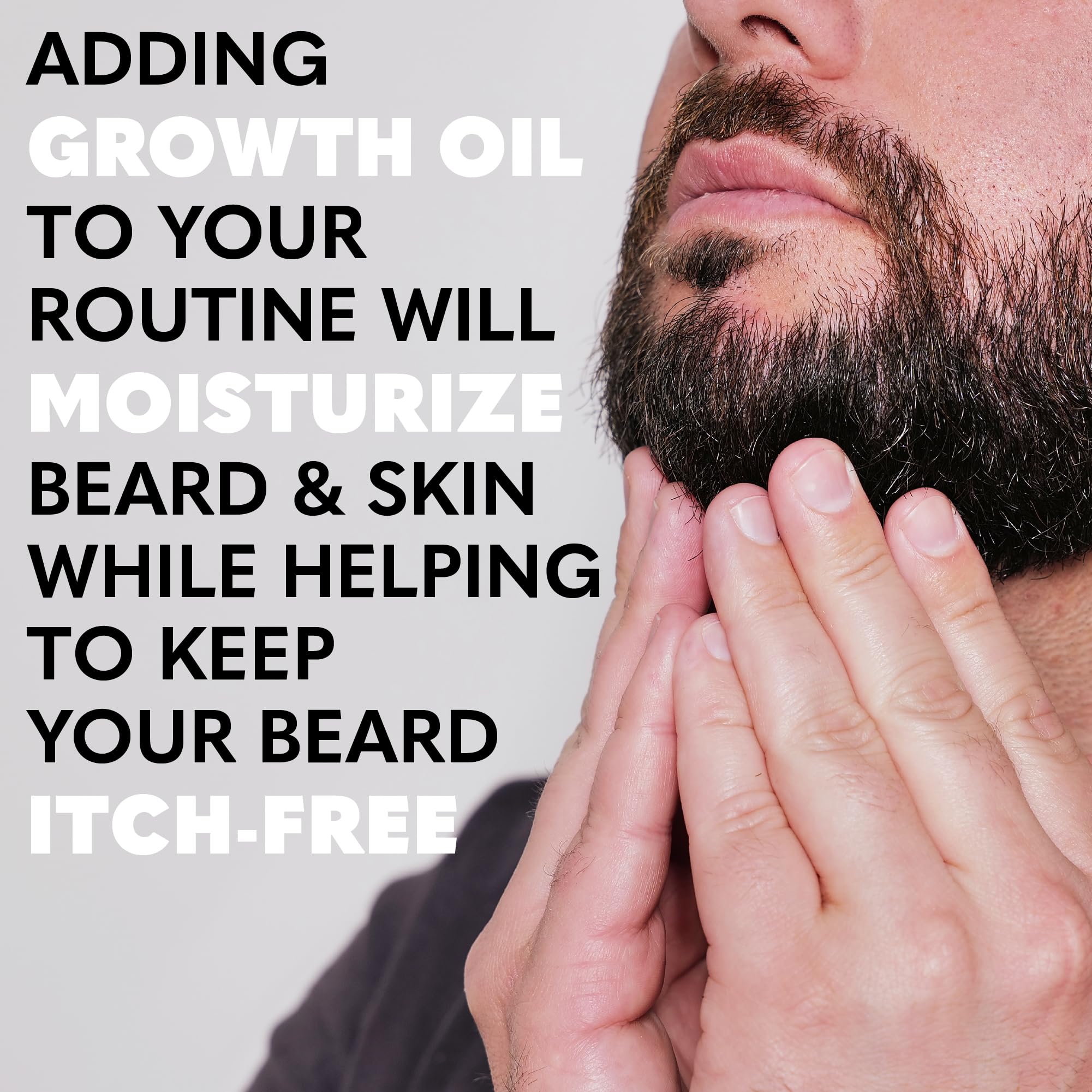 Growth Oil dropper shows precise, mess-free application for targeted nourishment.