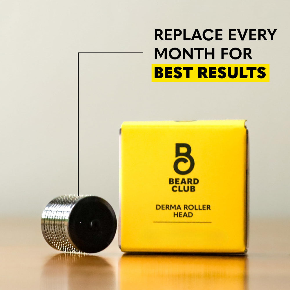 The Beard Club home skincare setup with replacement heads ready to use