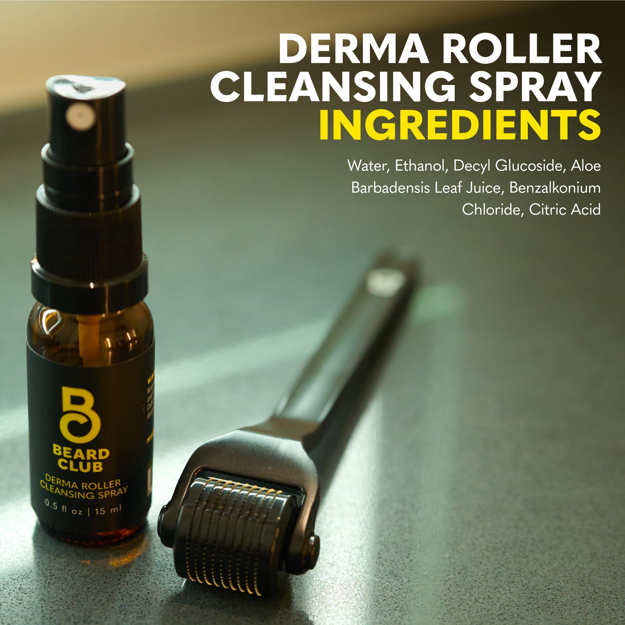 The Beard Club compact tool visually communicates durability for on-the-go grooming.