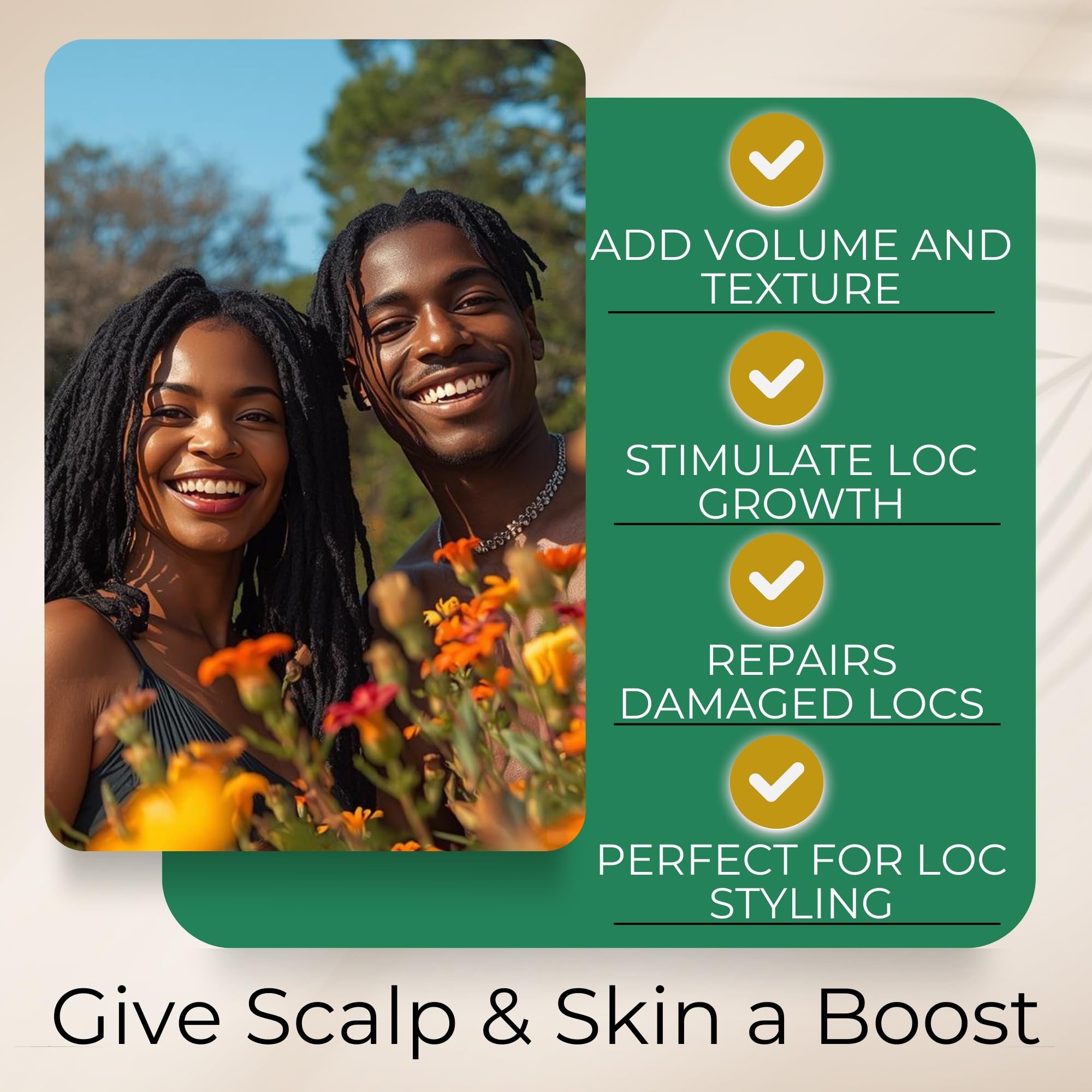 Non-greasy finish keeps locs breathable and easy to restyle.
