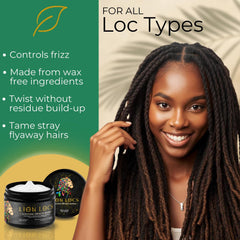 Beard Gains Lion Locs close-up hair reveals hydrated, defined dreadlocks.