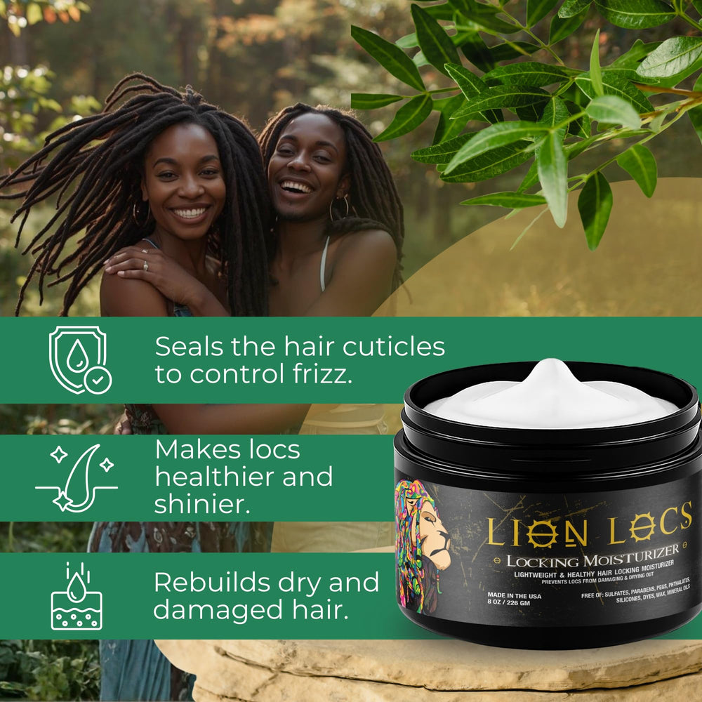 Beard Gains Lion Locs ingredients-oil highlight aloe vera and natural oils nourishing locs.