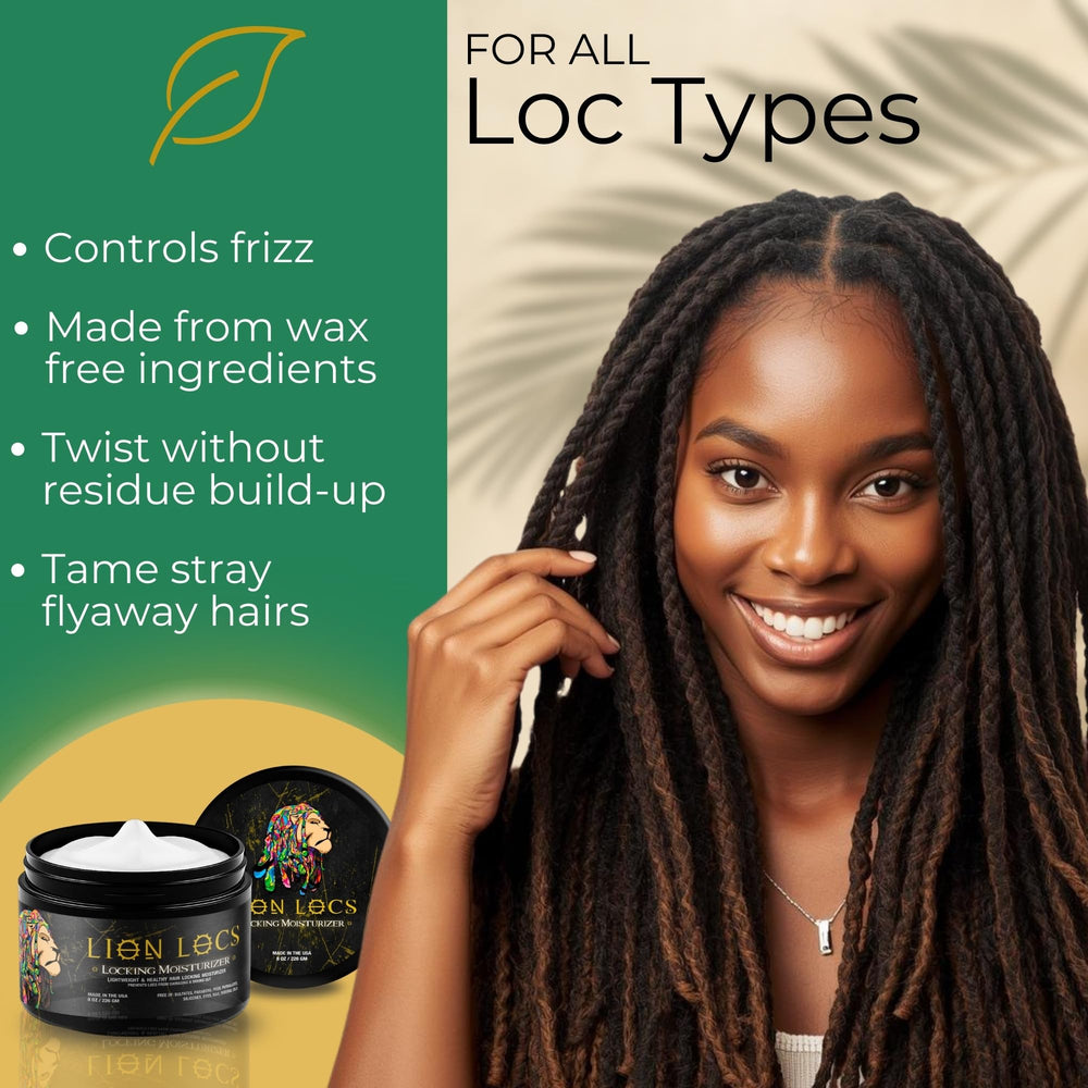 Beard Gains Lion Locs lightweight bottle delivering shine and moisture