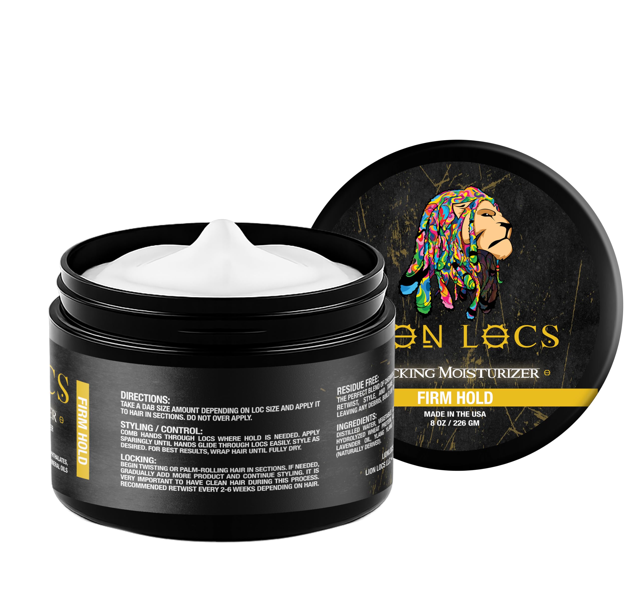 Beard Gains Lion Locs massage-hair-care promotes hydration during styling.