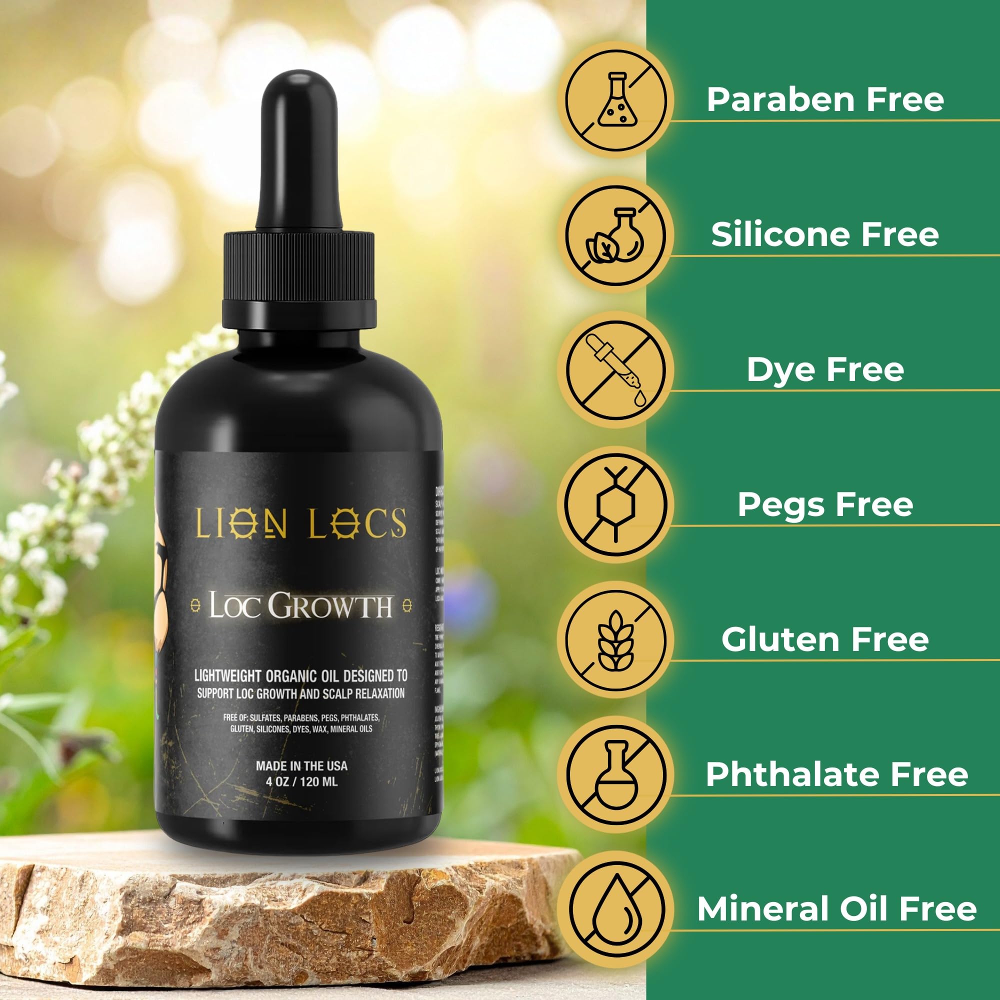 Beard Gains Lion Locs lightweight formula adds subtle shine