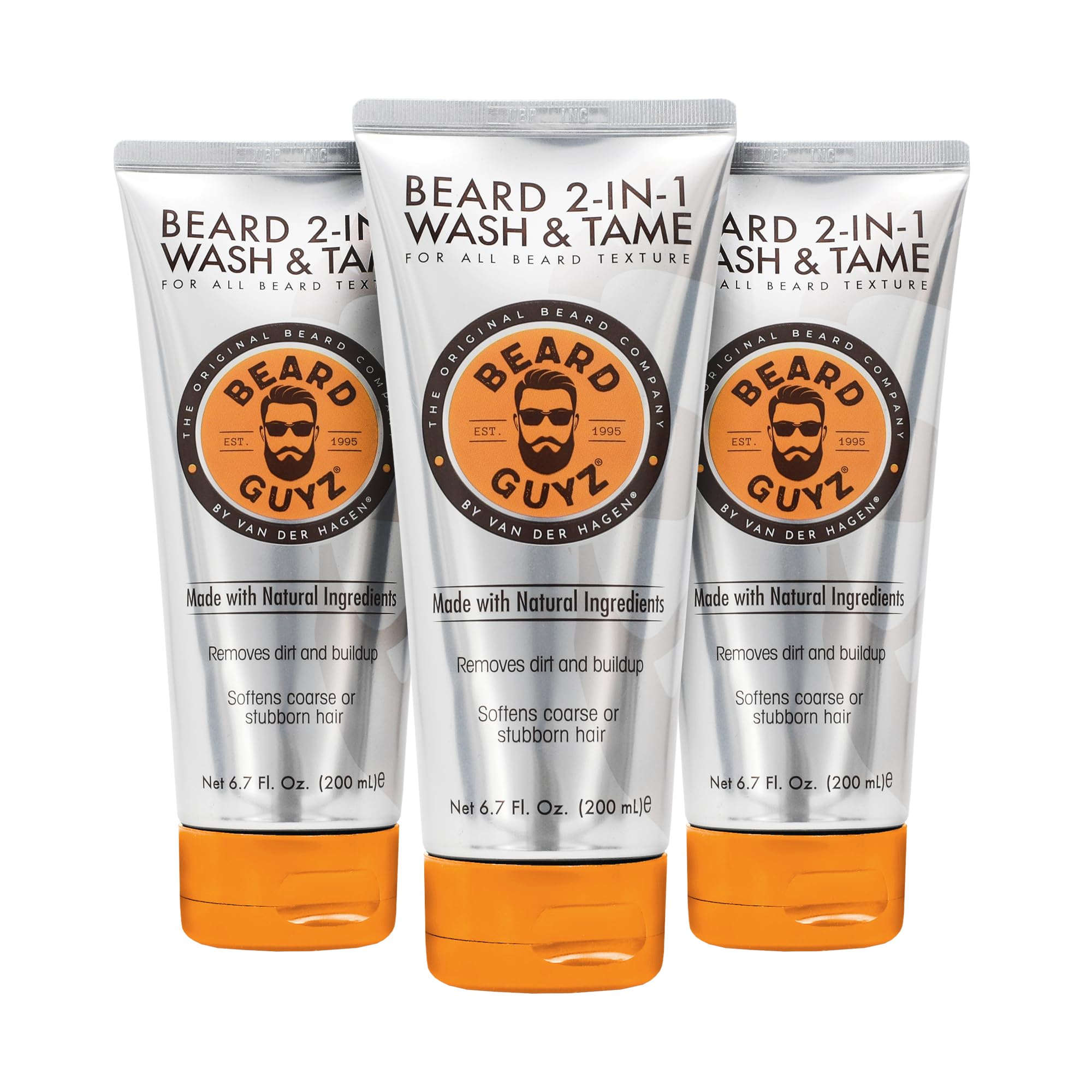 Beard Guyz 2-in-1 beard wash bottle pour for deep cleansing.
