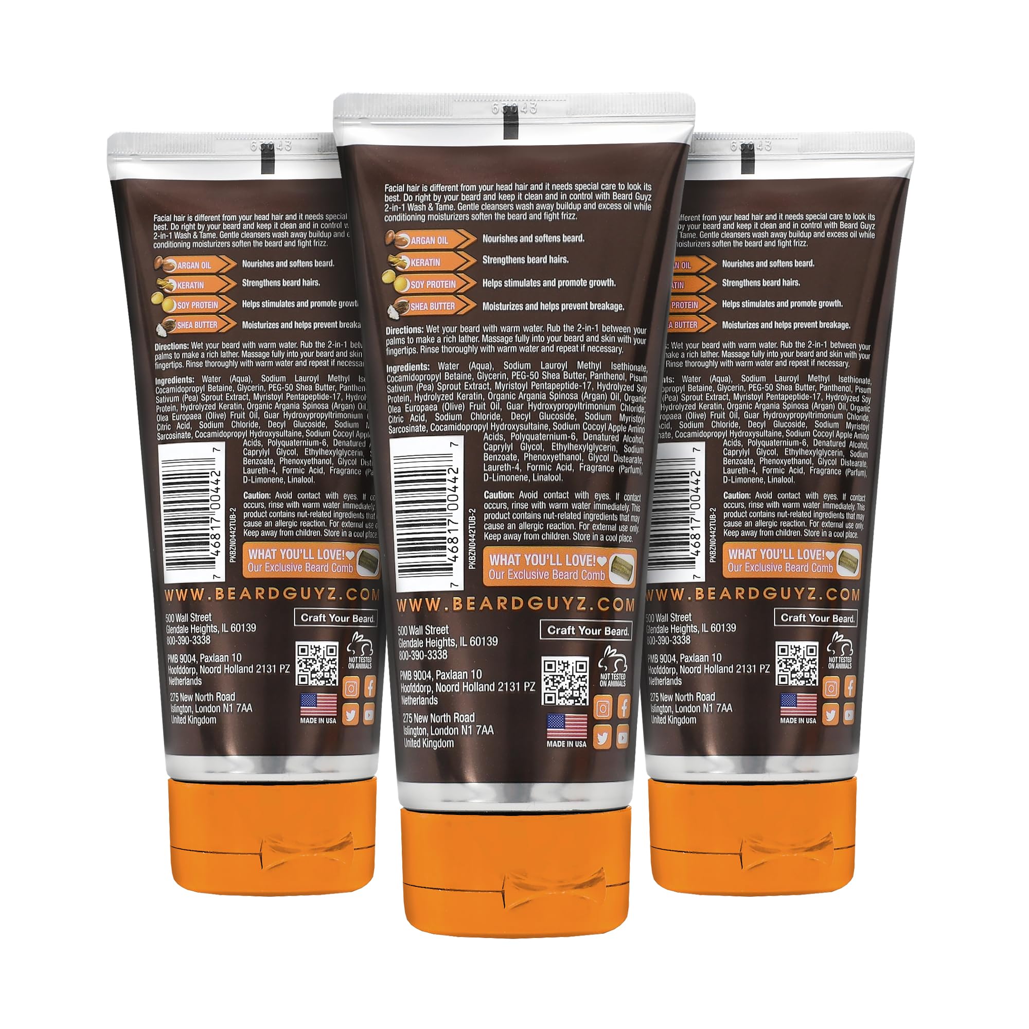 Beard Guyz 2-in-1 beard wash lather delivering thorough cleansing and a refreshed beard.