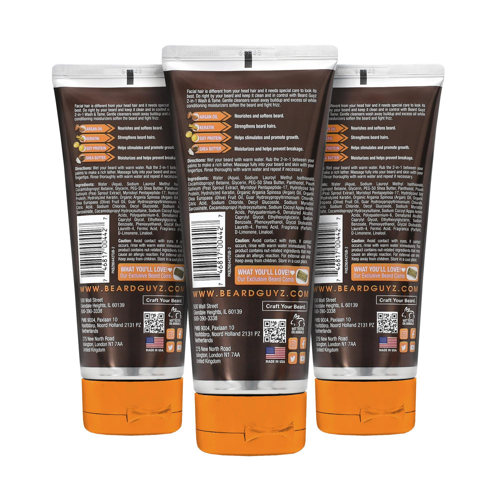 Beard Guyz 2-in-1 beard wash lather delivering thorough cleansing and a refreshed beard.