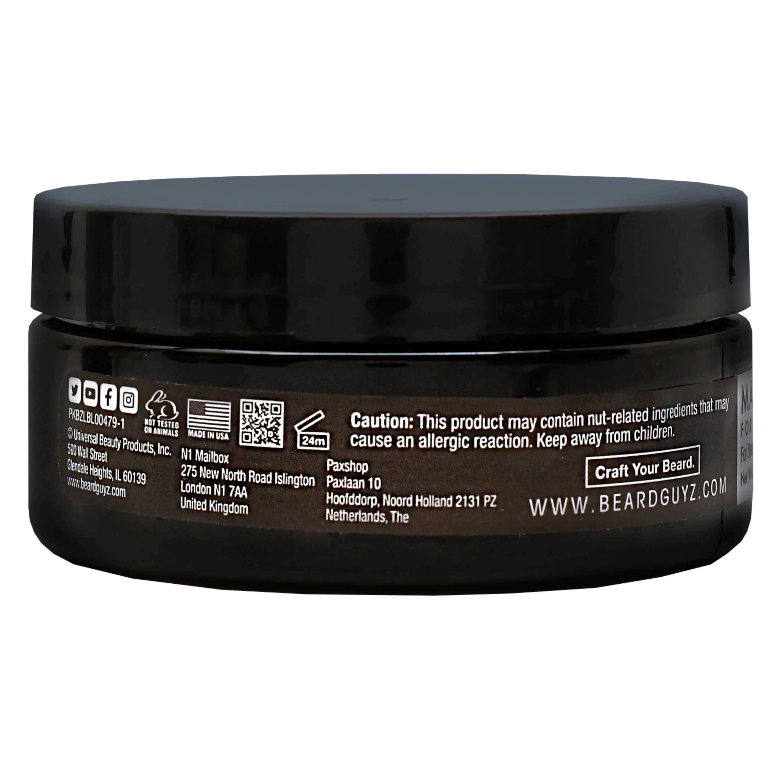 Beard Guyz Matte Styling Clay applied to beard for defined texture