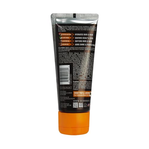 Beard Guyz Scruff Softening Cream application demonstrates quick absorption for comfort.