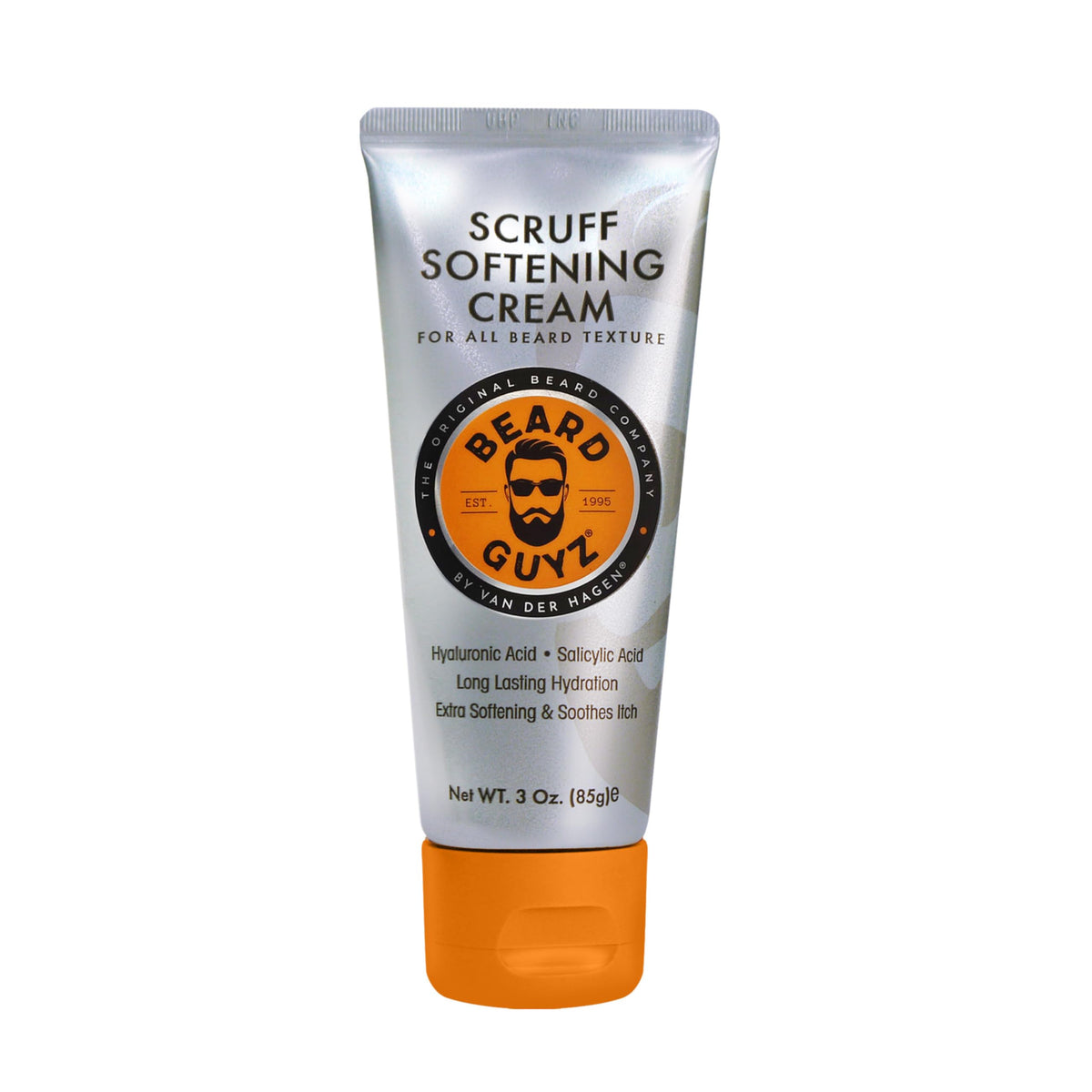 Beard Guyz Scruff Softening Cream bottle provides instant hydration for scruff.