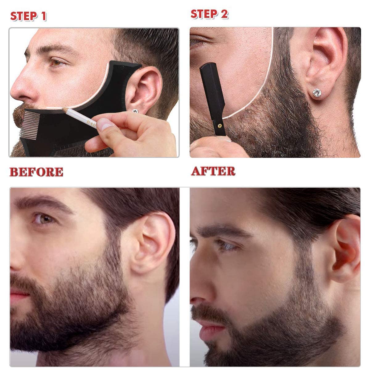 Beard Shaper Kit double-edge blades provide sharp fresh edges