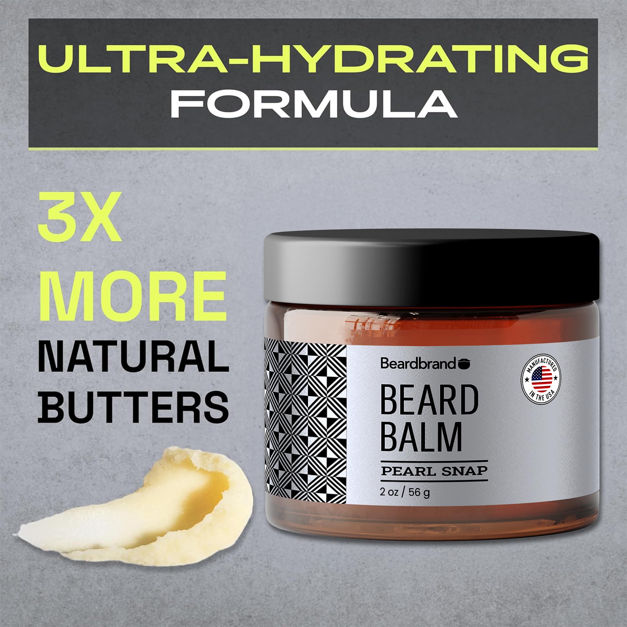 Beardbrand beard balm travel pack apply-beard shows hydration for beard and skin.