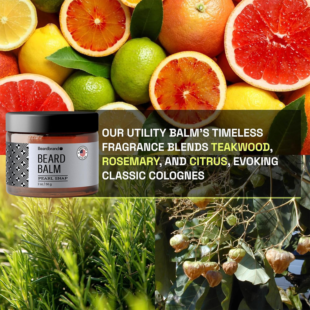 Beardbrand beard balm travel pack hydrates dry skin and beard.